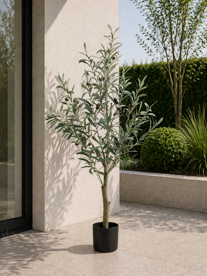 Kunstplant - Olea europaea - Olijfboom - 140 cm