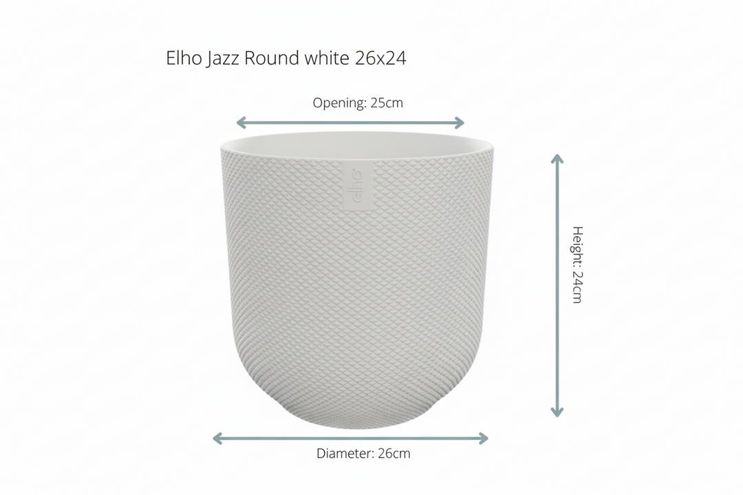 Pot Elho Jazz Round wit - Bloempot Kamerplant - Plantenpot