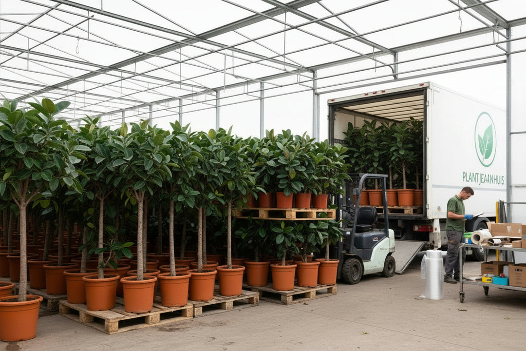 Ficus Elastica Robusta op stam - 180cm - Rubberboom