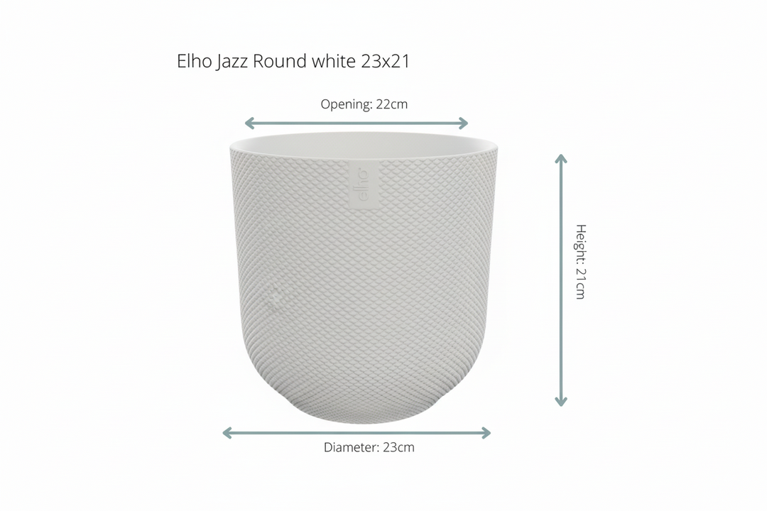 Pot Elho Jazz Round wit - Bloempot Kamerplant - Plantenpot
