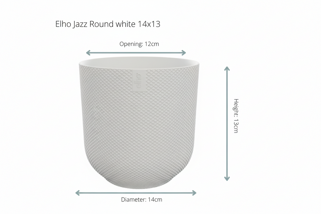 Pot Elho Jazz Round wit - Bloempot Kamerplant - Plantenpot