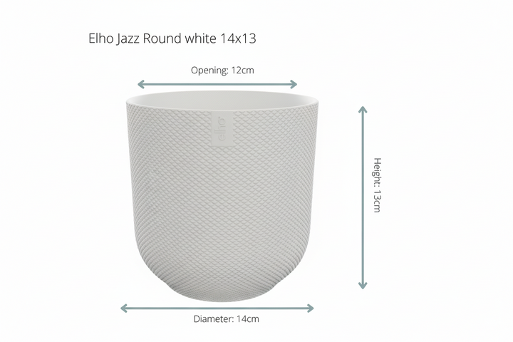 Pot Elho Jazz Round wit - Bloempot Kamerplant - Plantenpot