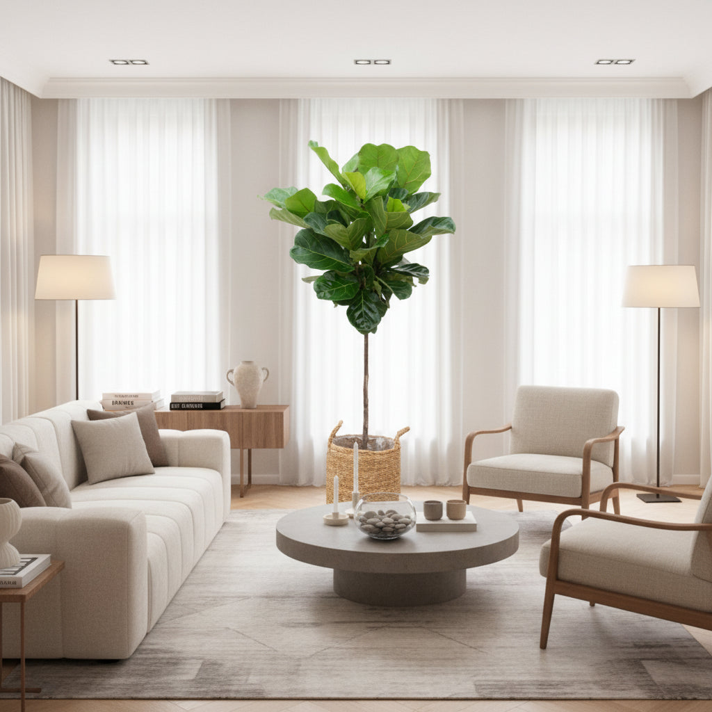 Ficus Lyrata stam - 130cm - Vioolbladplant - Kamerplant