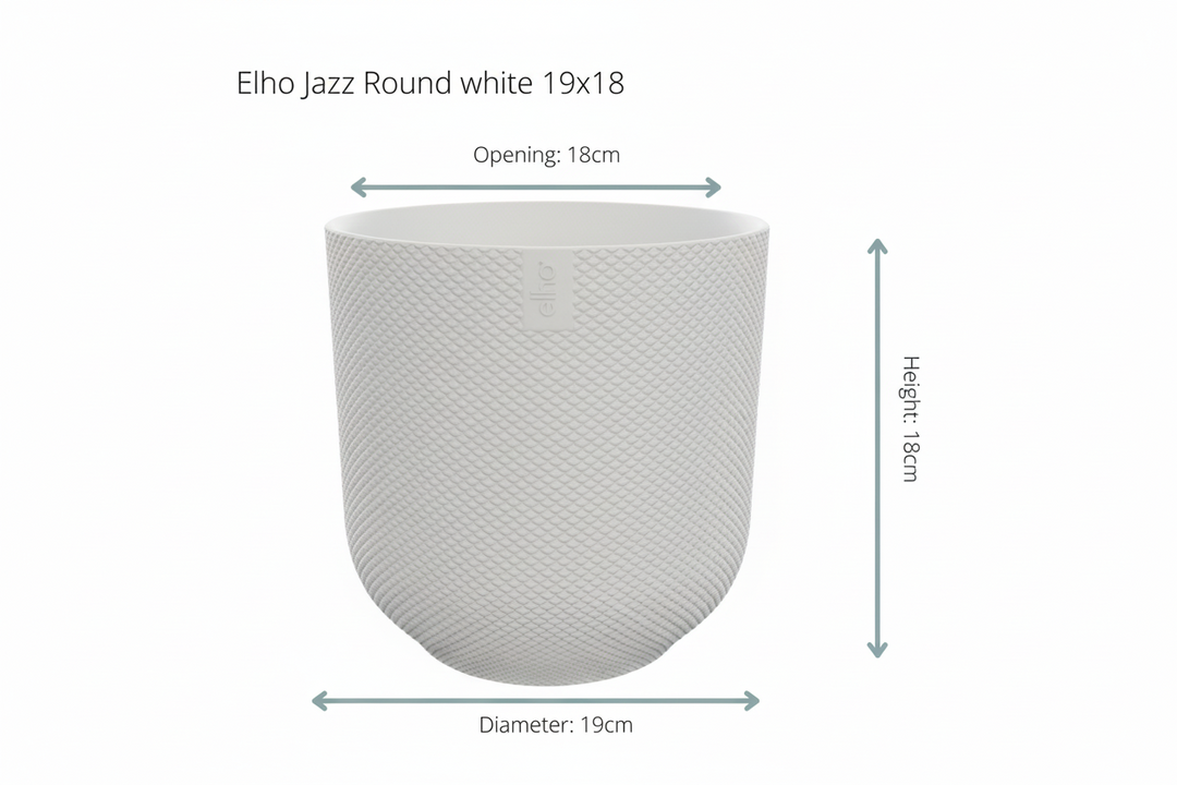 Pot Elho Jazz Round wit - Bloempot Kamerplant - Plantenpot