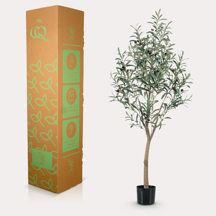 Kunstplant - Olea europaea - Olijfboom - 140 cm
