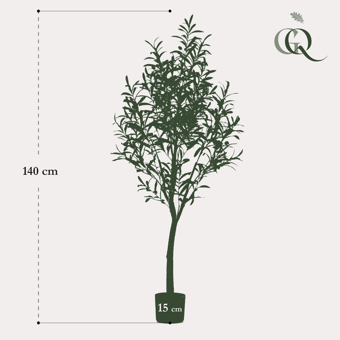 Kunstplant - Olea europaea - Olijfboom - 140 cm
