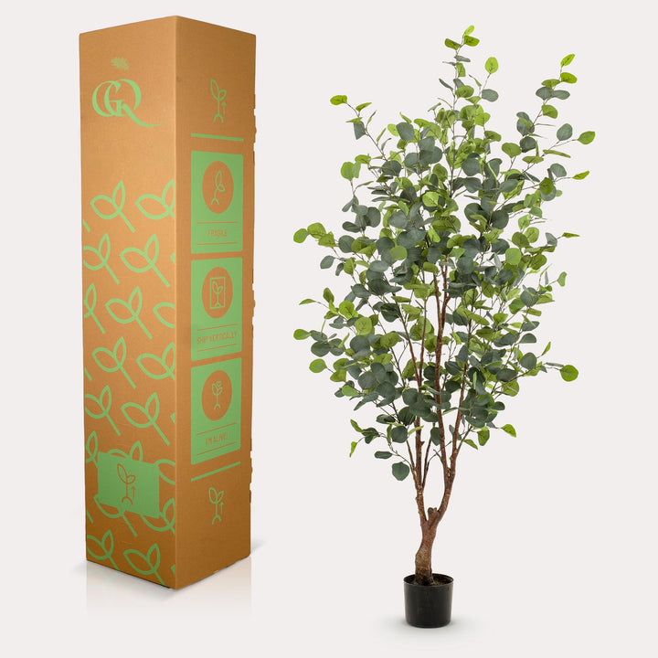 Kunstplant - Eucalyptus - Blauwe Gomboom - 140 cm | Premium