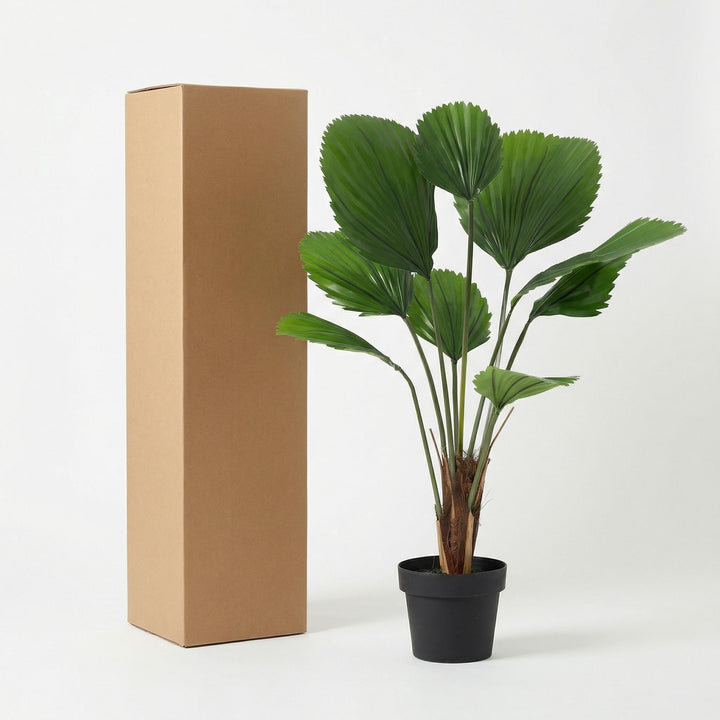 Licuala Grandis - 104cm - Kunstplant - Nep Plant Interieur