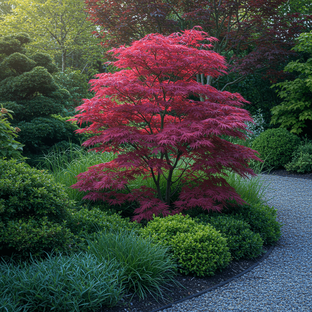 Japanse Esdoorn Atropurpureum - Paars - 70cm - Acer Palmatum Buiten