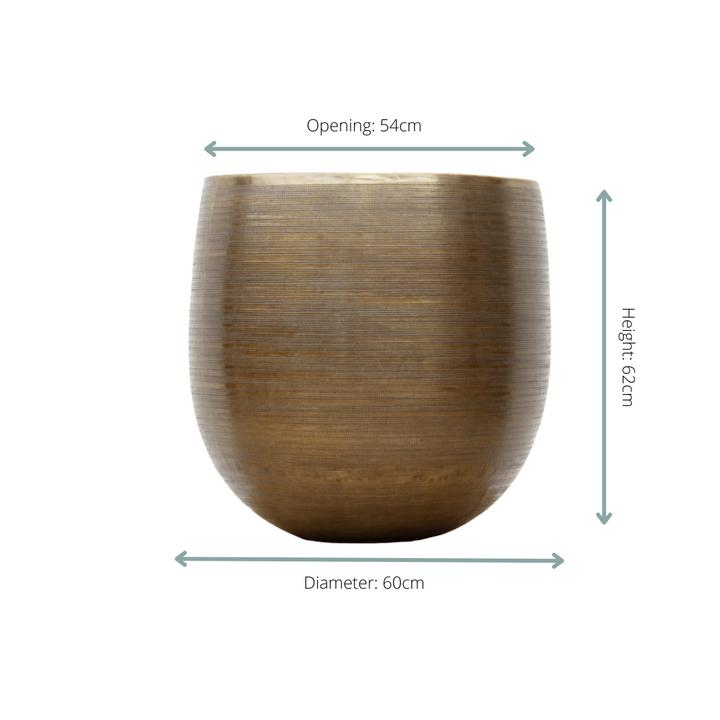 Rowen gold - 60x62 cm - Decoratieve Bloempot - Plantenpot