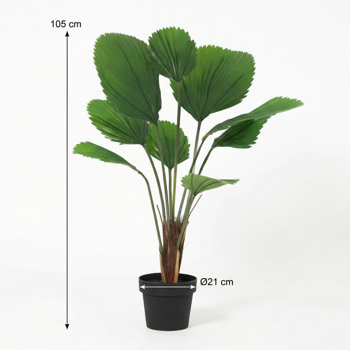 Licuala Grandis - 104cm - Kunstplant - Nep Plant Interieur