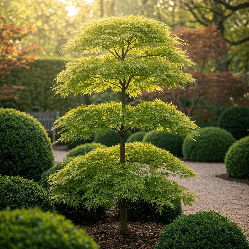 Japanse Esdoorn Emerald Lace - Groen - 70cm - Acer Palmatum Buiten