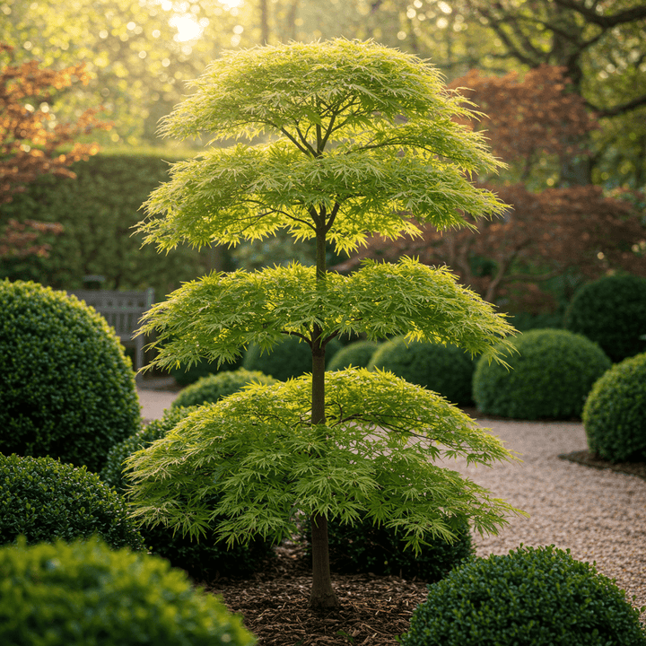 Japanse Esdoorn Emerald Lace - Groen - 70cm - Acer Palmatum Buiten